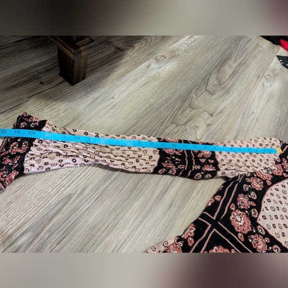 Free People Size Medium Changing Times Printed Tunic, Long Sleeve Boho Blouse - Picture 11 of 13